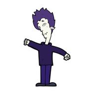 cartoon vampire man N168