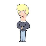 cartoon man sticking out tongue N43