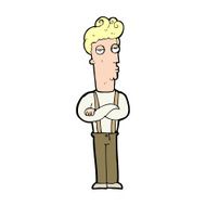 cartoon unimpressed man N14