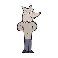 cartoon wolf man N89