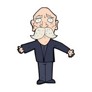 cartoon dissapointed old man N2