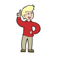 cartoon man with idea N231