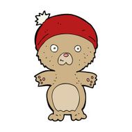 cartoon cute teddy bear in hat N21