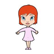 cartoon girl in dress N15