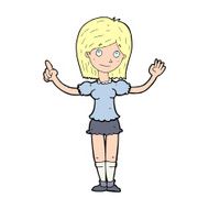 cartoon woman explaining idea N18
