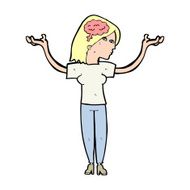 cartoon intelligent woman N29