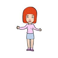 cartoon annoyed woman N280