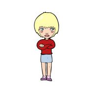 cartoon annoyed woman N281