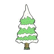 cartoon snowy tree N15