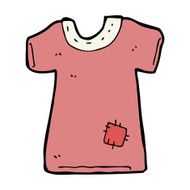 cartoon patched old tee shirt N15
