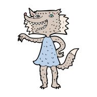 cartoon wolf girl N11