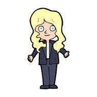 cartoon friendly business woman N14
