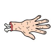 gross severed hand cartoon N10