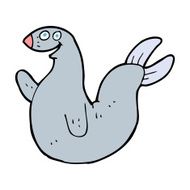 cartoon happy seal N29