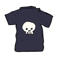 cartoon skull tee N21