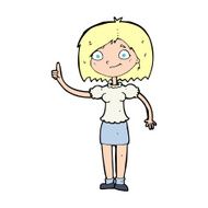 cartoon woman with idea N383