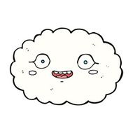 happy cartoon cloud N44