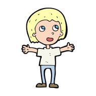 cartoon happy person N47