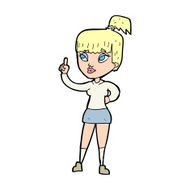 cartoon attractive girl with idea N15