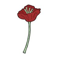 cartoon flower N624