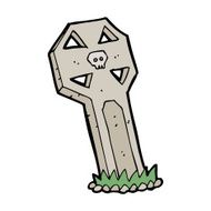 cartoon spooky grave N86