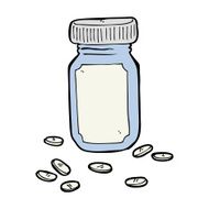 cartoon jar of pills N31