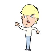 cartoon unhappy boy N87