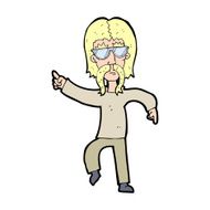 cartoon hippie man wearing glasses N15