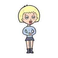 cartoon suspicious girl N16