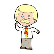 cartoon newsreader man with idea N15