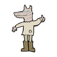 cartoon wolf man N93