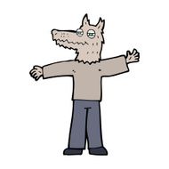 cartoon happy wolf man N24