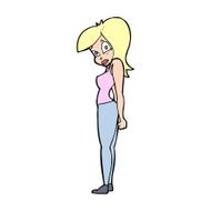 cartoon pretty woman N414