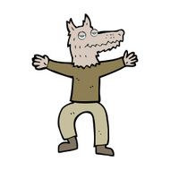 cartoon wolf man N94