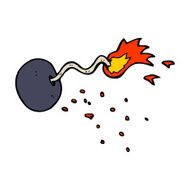 cartoon round bomb N15