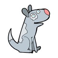 cartoon happy dog N114