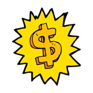 cartoon dollar symbol N14