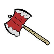 cartoon double sided axe N29