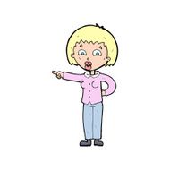 cartoon pointing woman N45