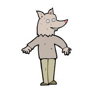 cartoon happy werewolf N11