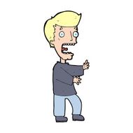 cartoon terrified man N410