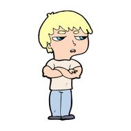 cartoon annoyed boy N56