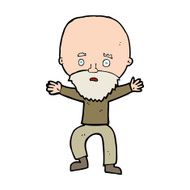 cartoon panicking old man N15