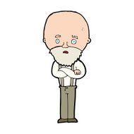 cartoon worried old man N30