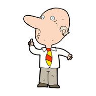 cartoon bald man asking question N15