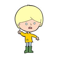 cartoon unhappy boy N88