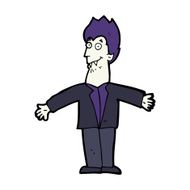 cartoon vampire man N169