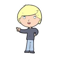 Cartoon Boy Pointing N48