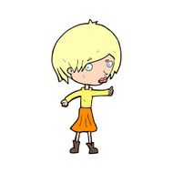 cartoon woman raising eyebrow N24
