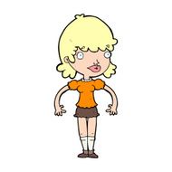 cartoon happy woman N383